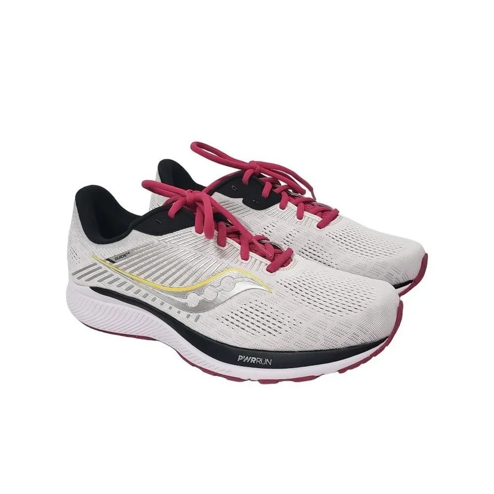 Saucony Women's Guide 14 Running Shoe in Alloy/Cherry - Size‎ 11 WIDE